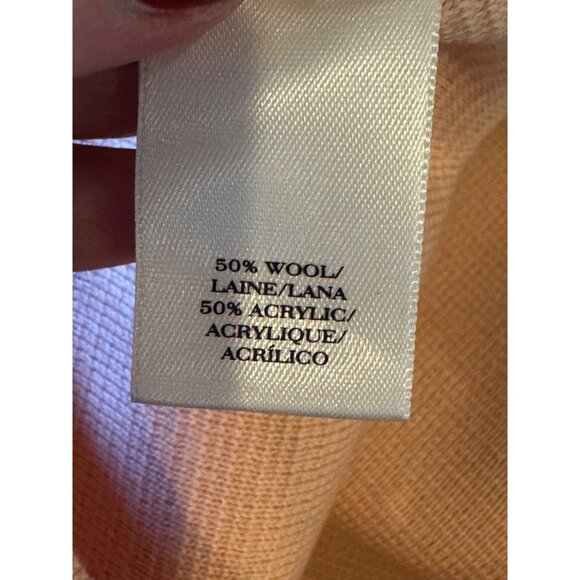 Ann Taylor Sweater Women XS Pink Wool Blend Jeweled Neckline Pullover Preppy - Picture 8 of 9